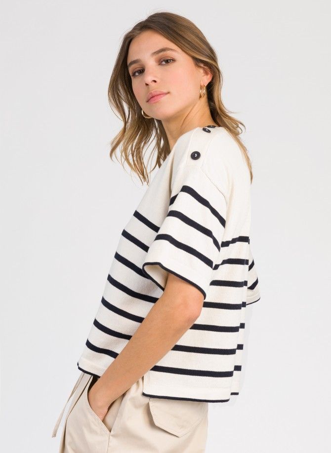 Striped sweater with short sleeves LALITA