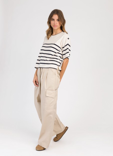 Striped sweater with short sleeves LALITA  - 9
