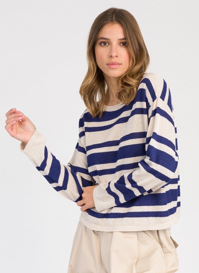 Very short striped sweater LAURINA