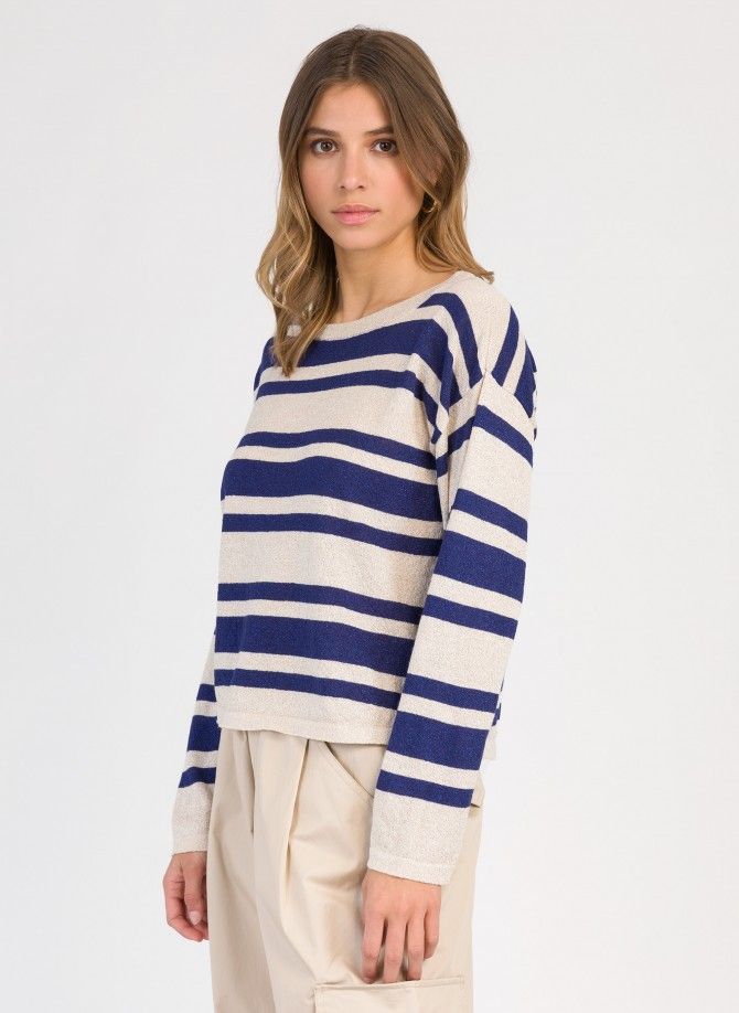 Very short striped sweater LAURINA  - 2