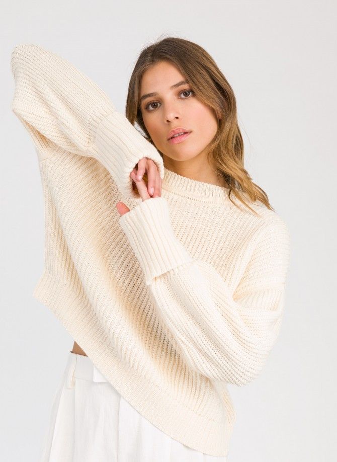 LEZOEY short and wide sweater