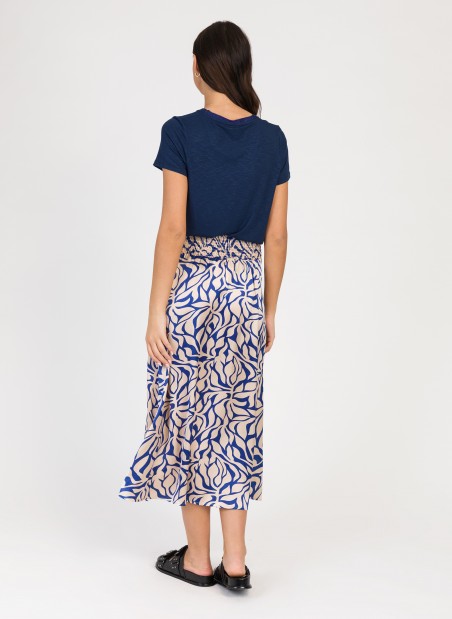 Long flared skirt and printed ROBINE  - 11