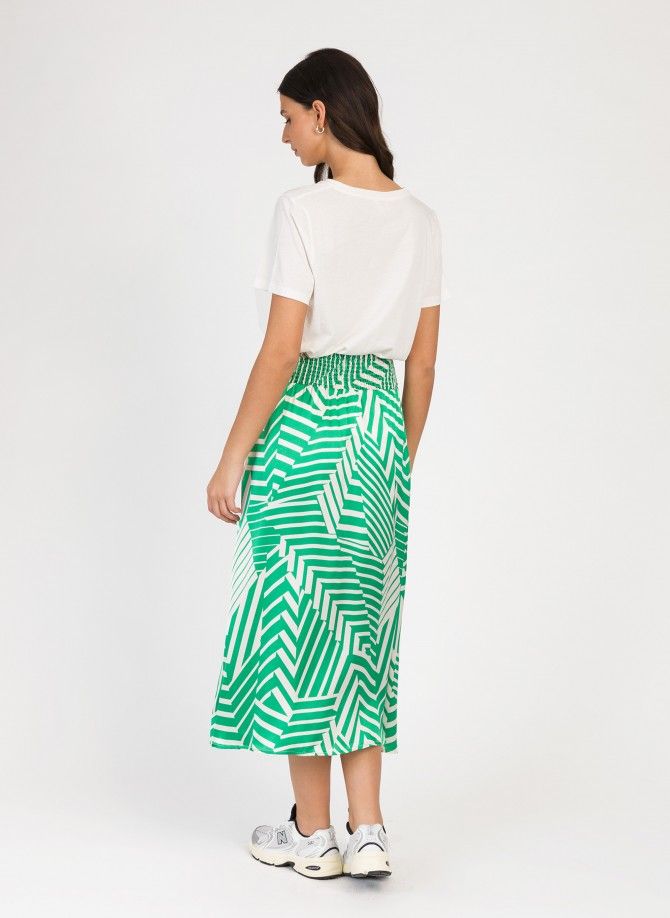 Long flared skirt and printed ROBINE  - 20