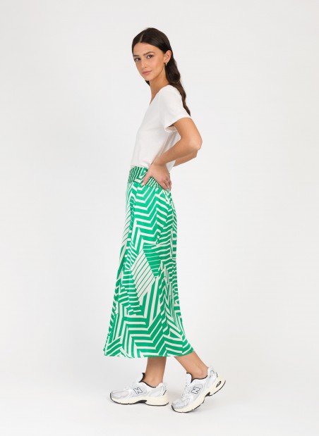 Long flared skirt and printed ROBINE  - 19