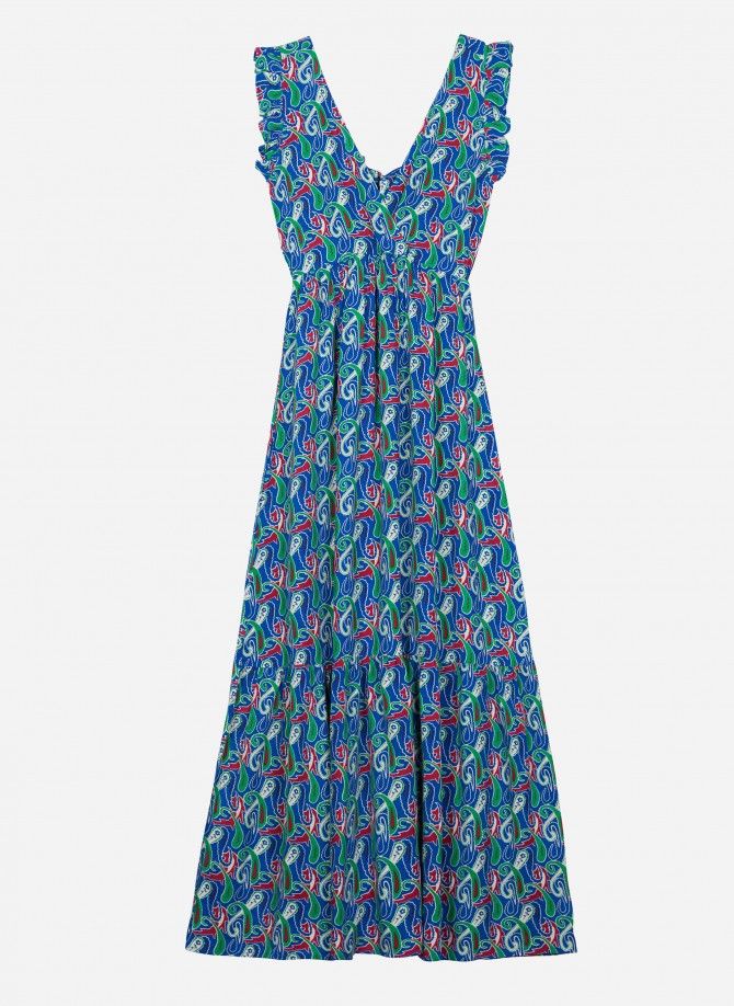 Printed halter maxi dress ODINO  - 5