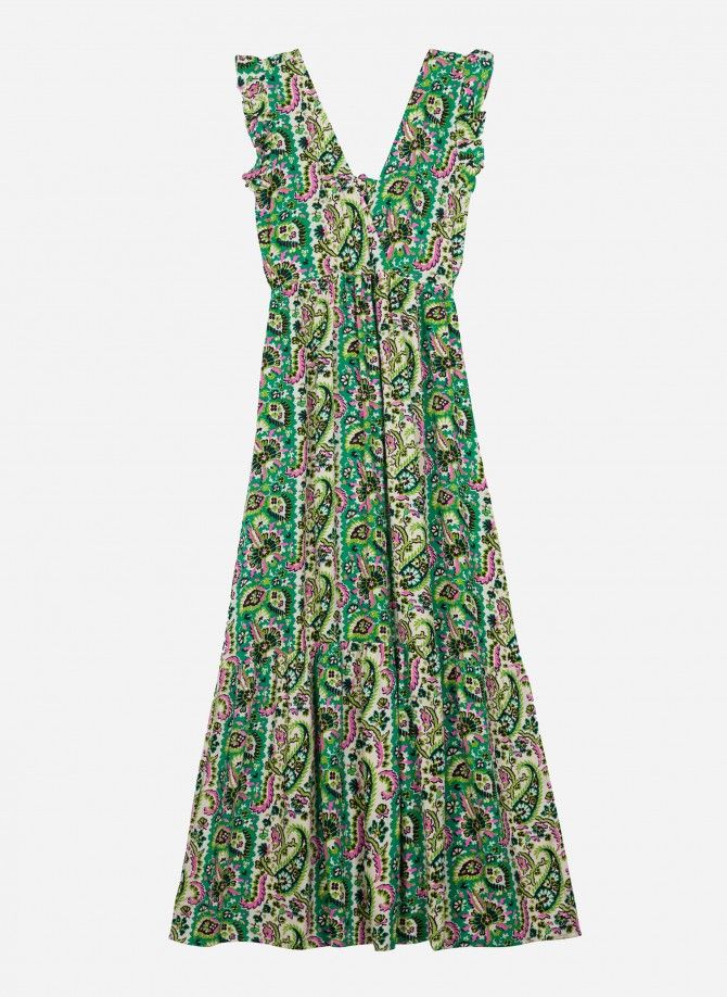 Printed halter maxi dress ODINO  - 7