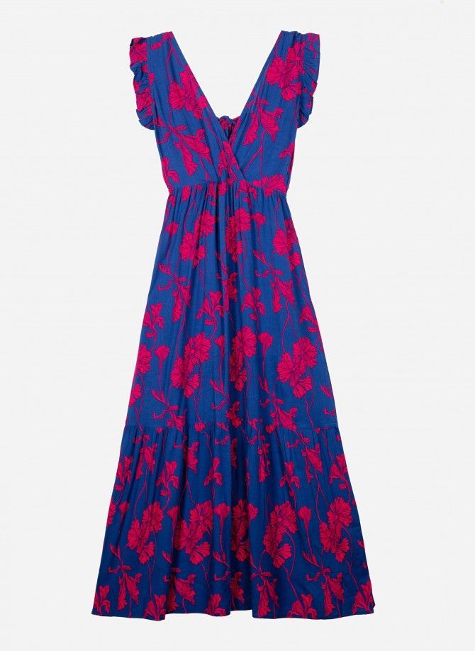 Printed halter maxi dress ODINO  - 10