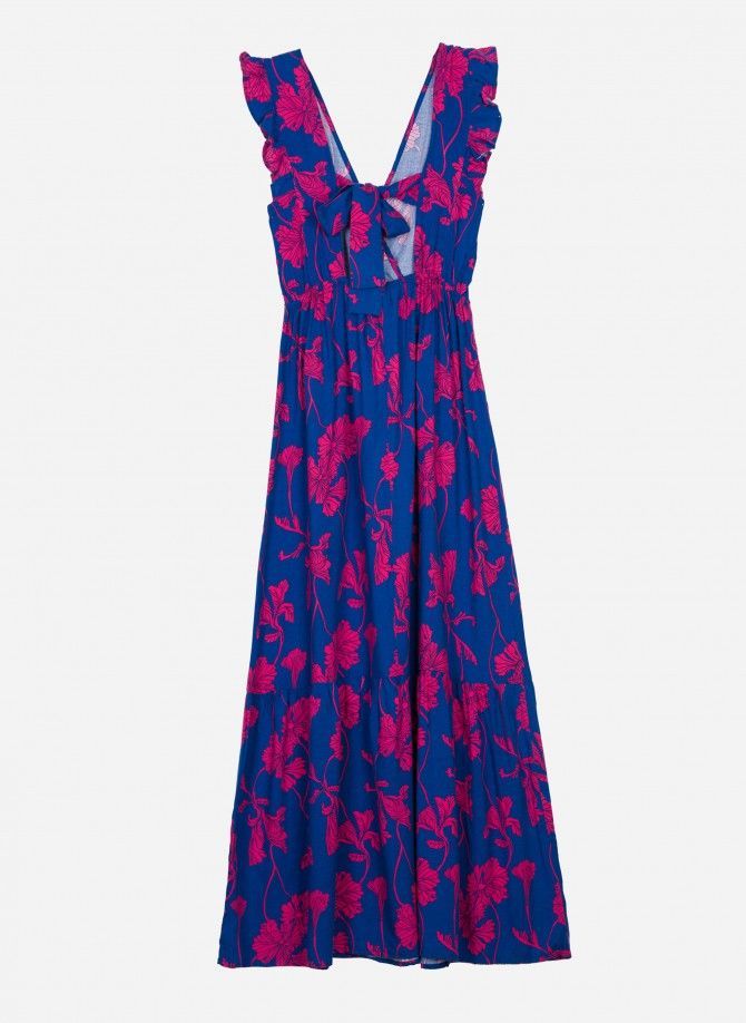 Printed halter maxi dress ODINO  - 13