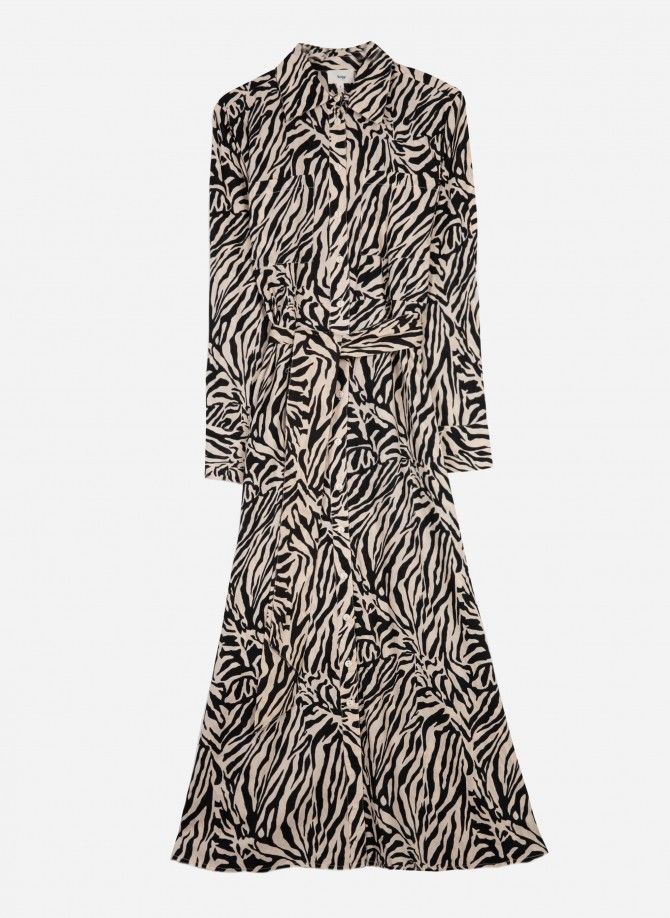 OLIMO printed maxi shirt dress  - 4