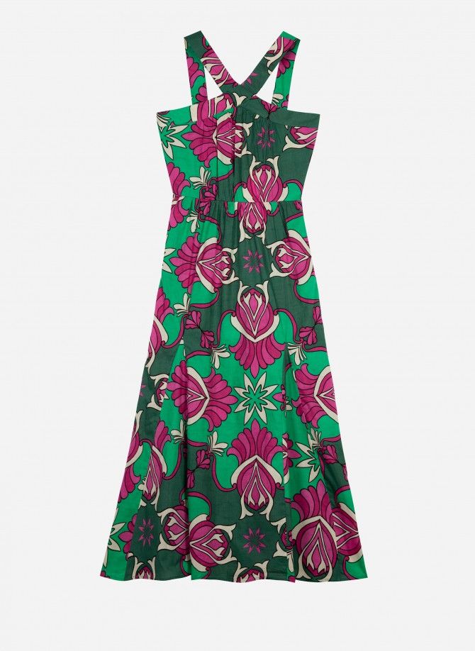 OTANITA printed midi dress with fitted bustier  - 3