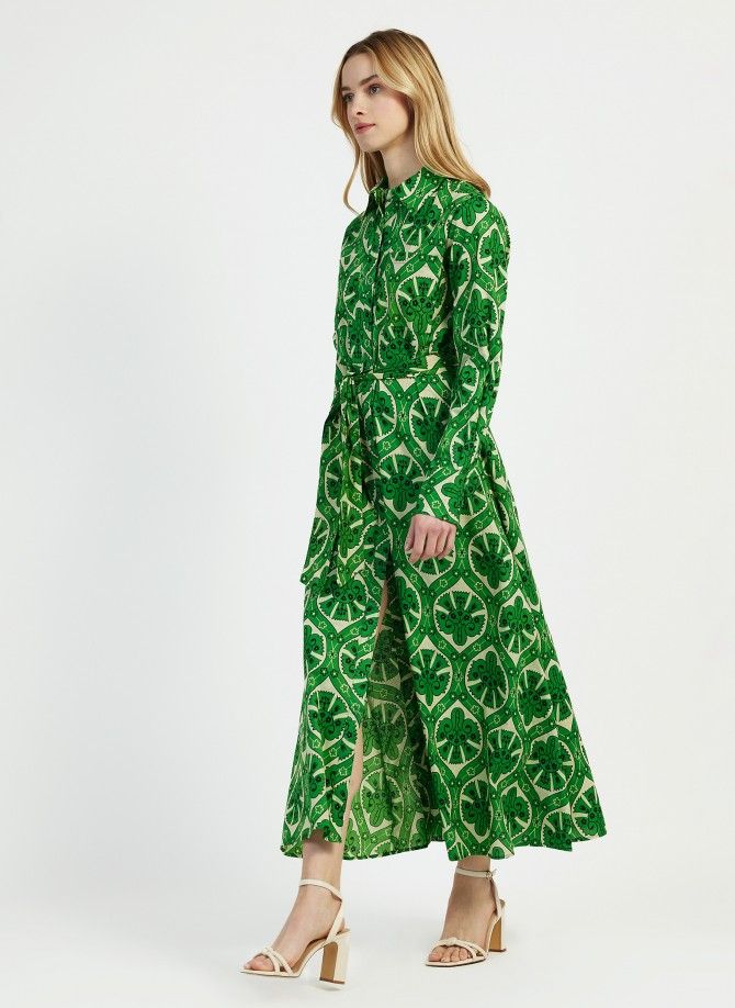 OLIMO printed maxi shirt dress Ange - 3