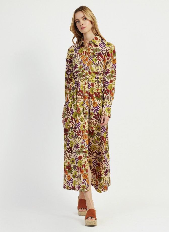 OLIMO printed maxi shirt dress Ange - 6