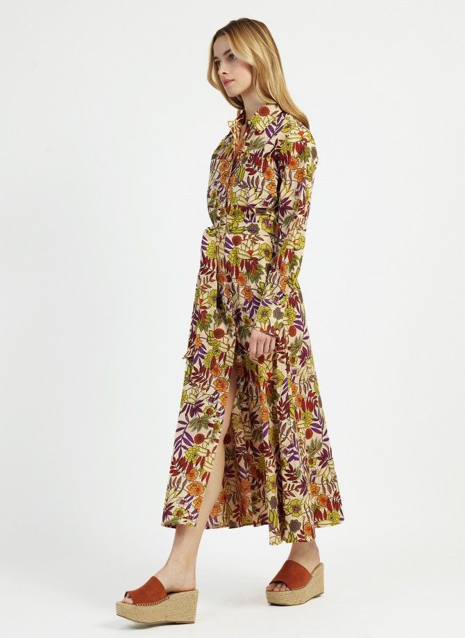 OLIMO printed maxi shirt dress Ange - 8