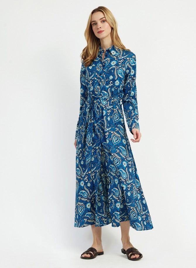 OLIMO printed maxi shirt dress Ange - 11