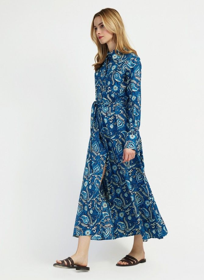 OLIMO printed maxi shirt dress Ange - 13