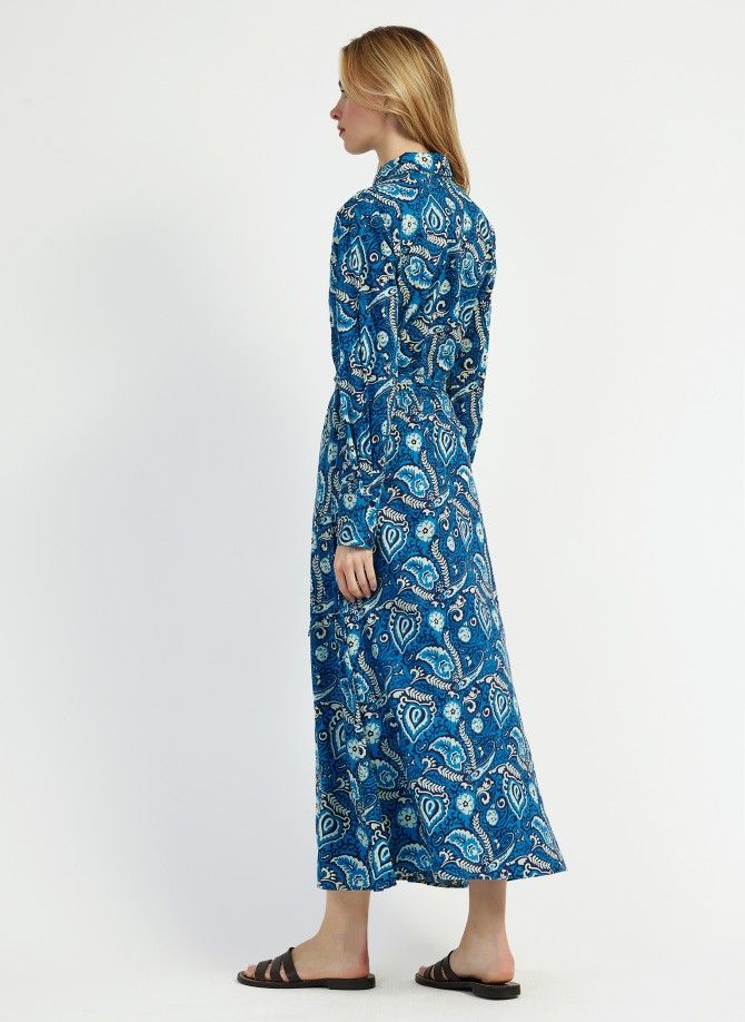 OLIMO printed maxi shirt dress Ange - 14