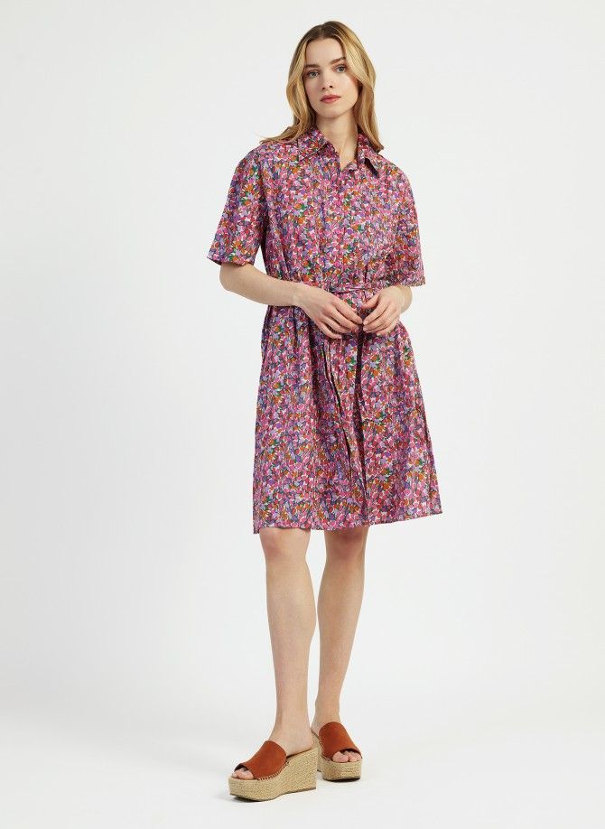 Short shirt dress in cotton OSSANA  - 6