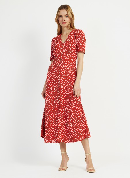 MONTANA midi dress, flared and buttoned Ange - 11