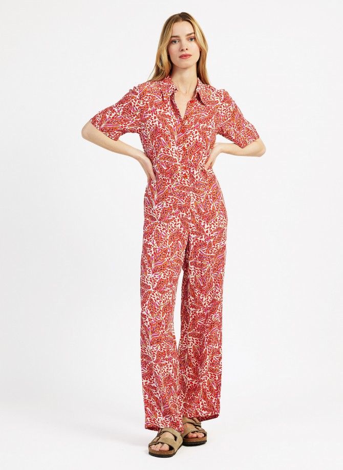 Printed and buttoned jumpsuit MINDINA Ange - 3