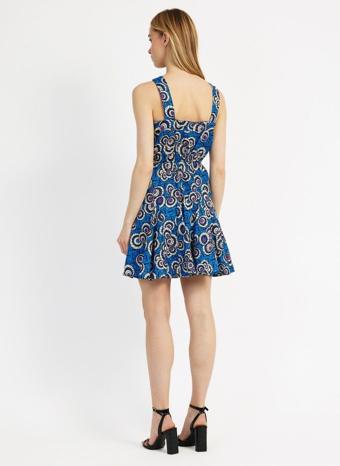 Printed mini dress with fitted bustier OTANIA  - 11