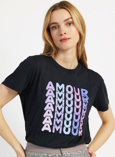 T-shirt uni amour TEOLINE Ange - 24
