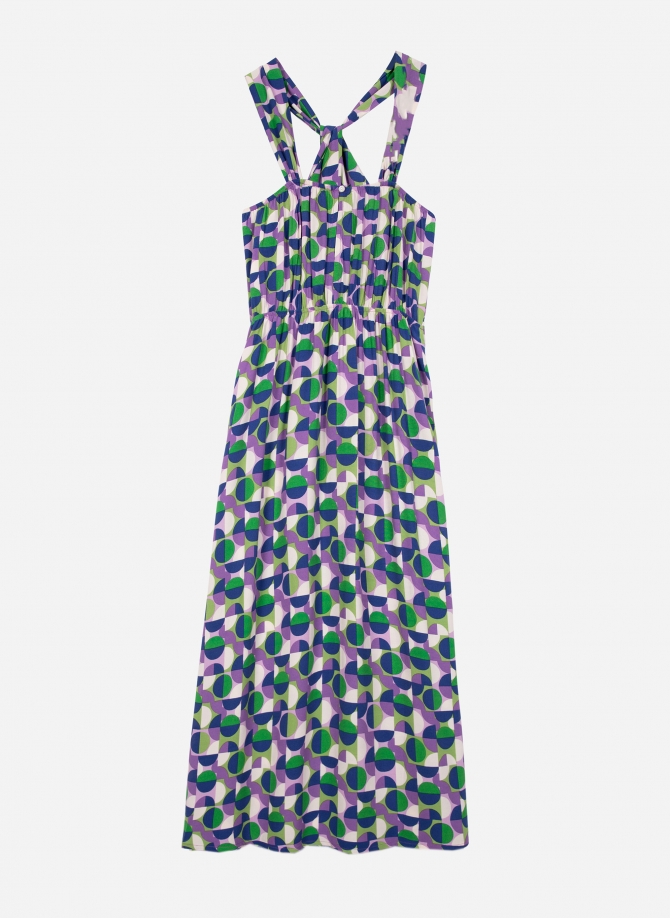 MUGUELLE printed midi dress with strapless top  - 2
