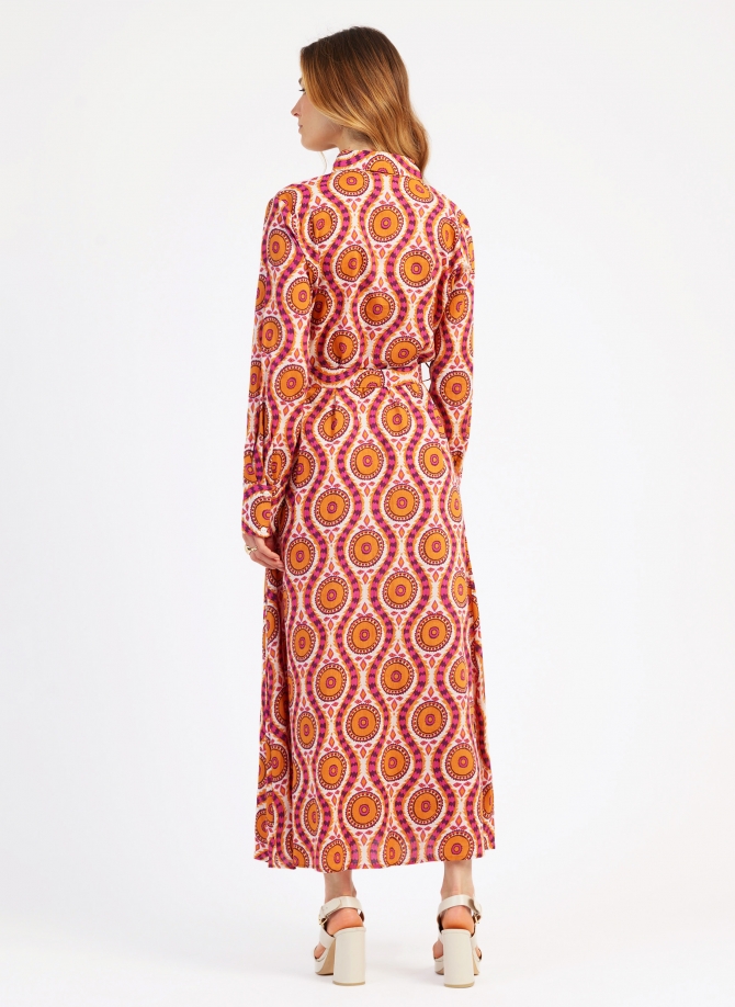 OLIMO printed maxi shirt dress Ange - 18