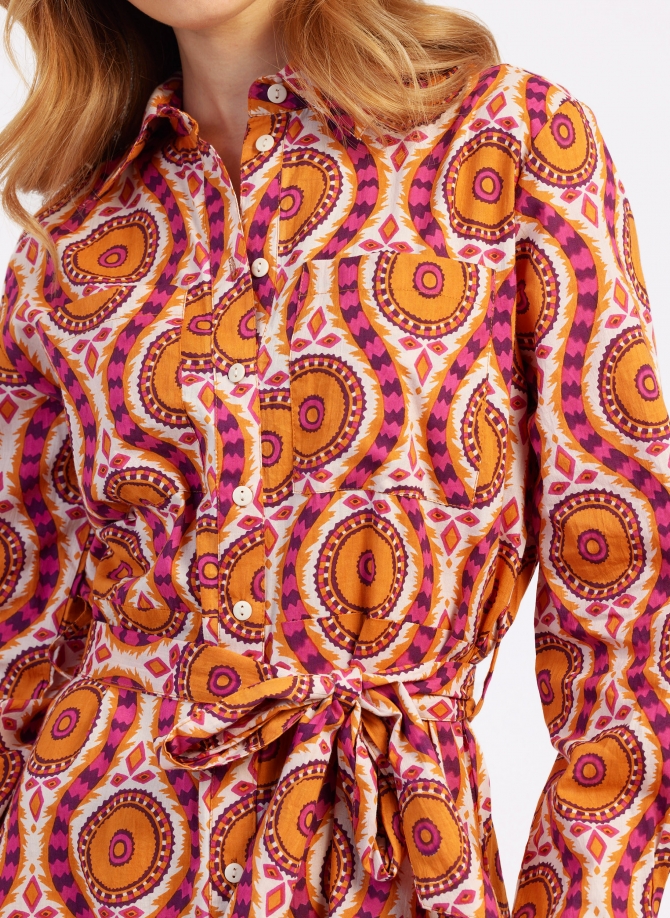 OLIMO printed maxi shirt dress Ange - 17