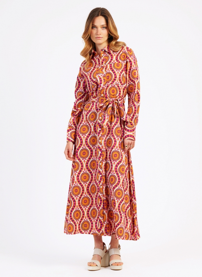 OLIMO printed maxi shirt dress Ange - 16