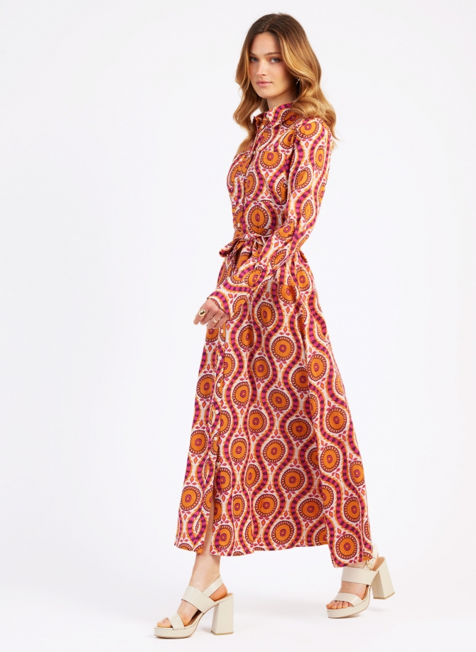 OLIMO printed maxi shirt dress Ange - 21