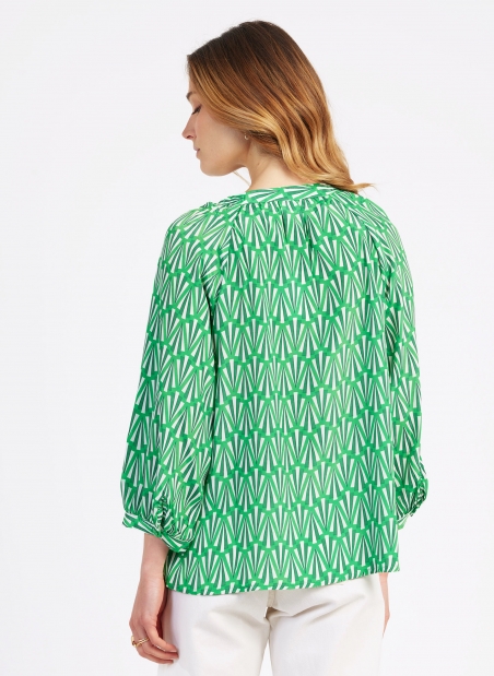 Silky printed blouse SITRINE  - 9
