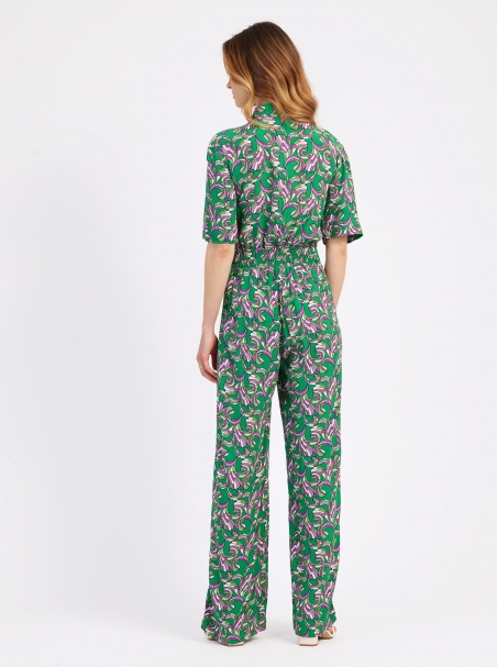 Printed and buttoned jumpsuit MINDINA Ange - 5