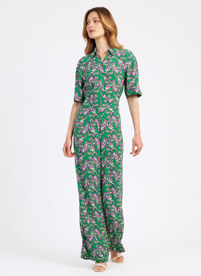 Printed and buttoned jumpsuit MINDINA Ange - 2