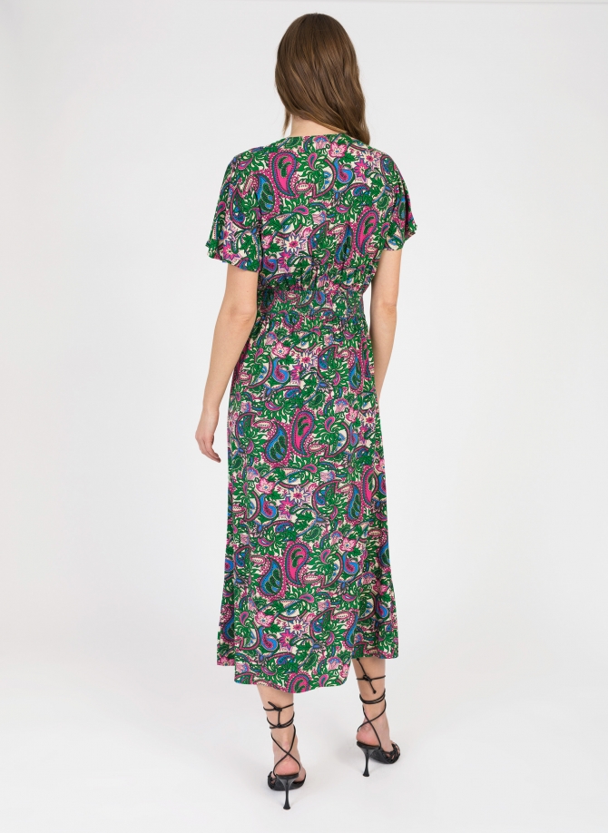 Robe midi imprimée OMBRY Ange - 38