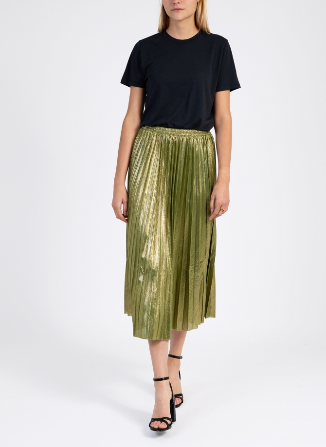 Pleated and iridescent long skirt JUSTINA Ange - 10