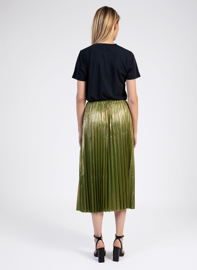 Pleated and iridescent long skirt JUSTINA Ange - 13