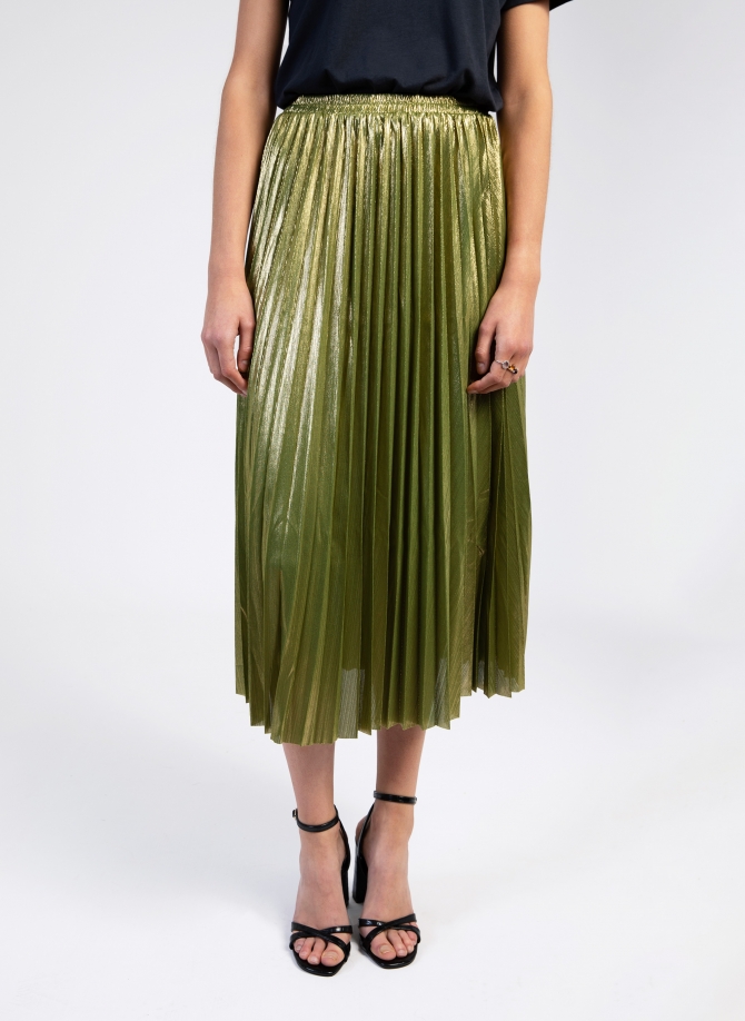 Pleated and iridescent long skirt JUSTINA Ange - 11