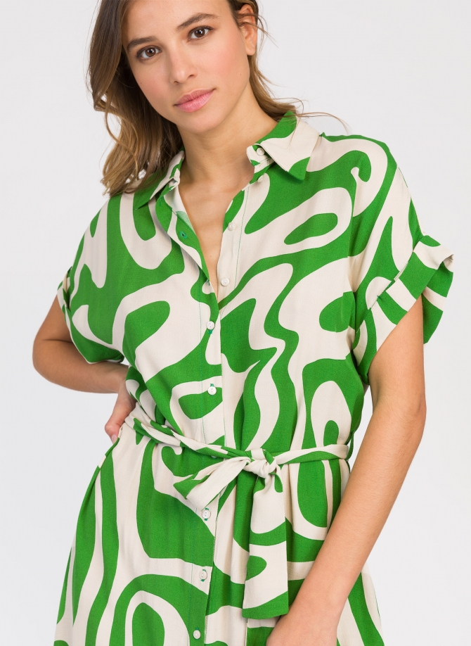 Printed shirt midi dress MILIANE Ange - 22