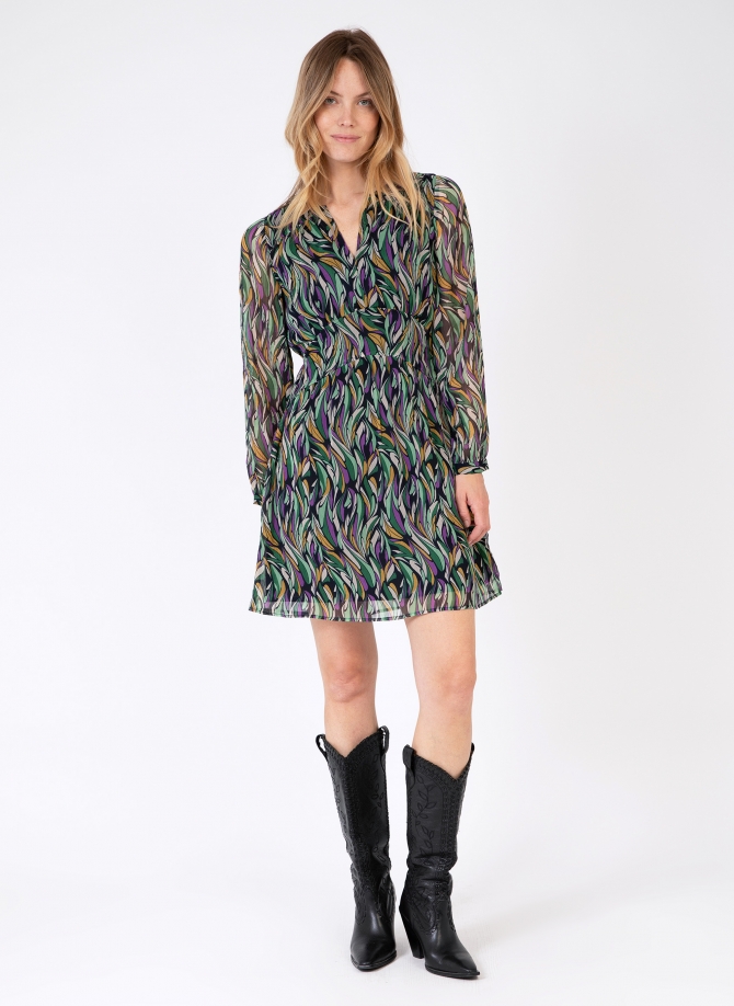 OBORA printed, fitted short dress  - 1