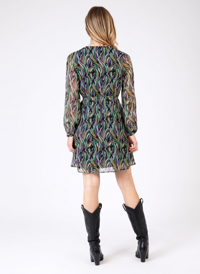 OBORA printed, fitted short dress  - 4