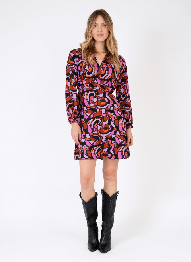 ORFY printed fitted short dress  - 6
