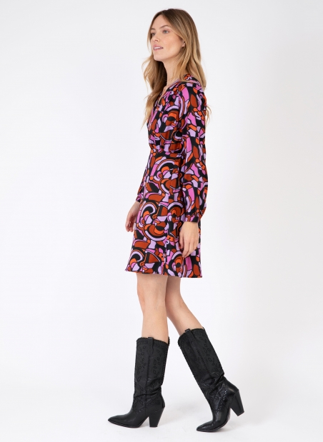 ORFY printed fitted short dress  - 8