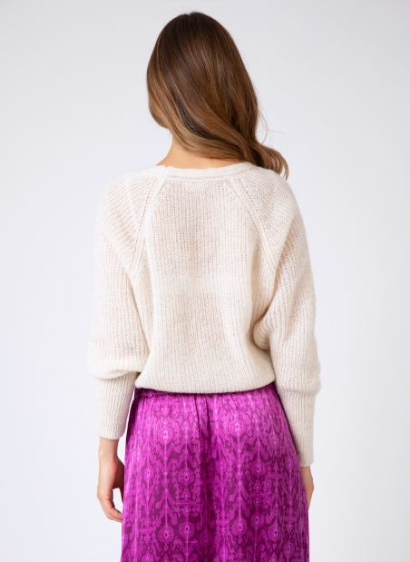 LAUDY knitted wrap sweater  - 4