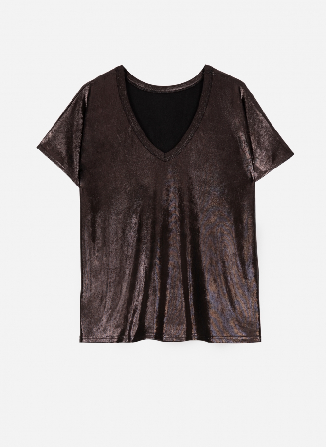 AGNOLA loose-fitting iridescent T-shirt  - 2