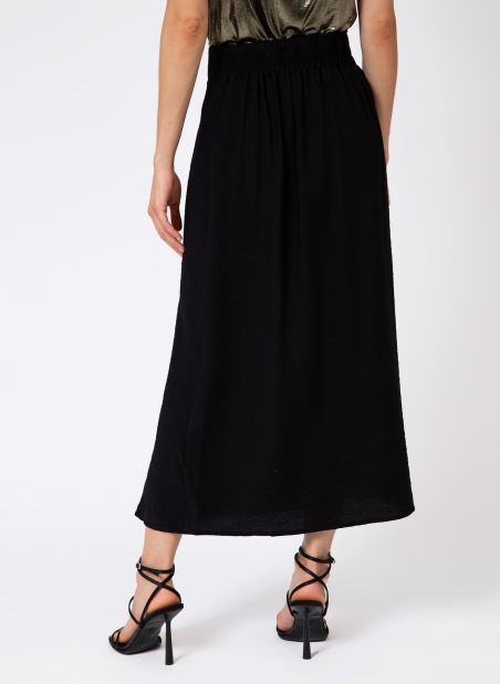 GINNIA long slit skirt in plain fabric  - 16