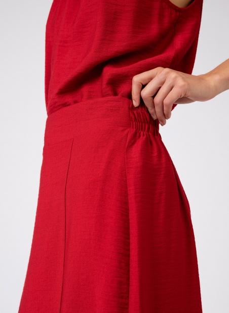 GINNIA long slit skirt in plain fabric  - 20