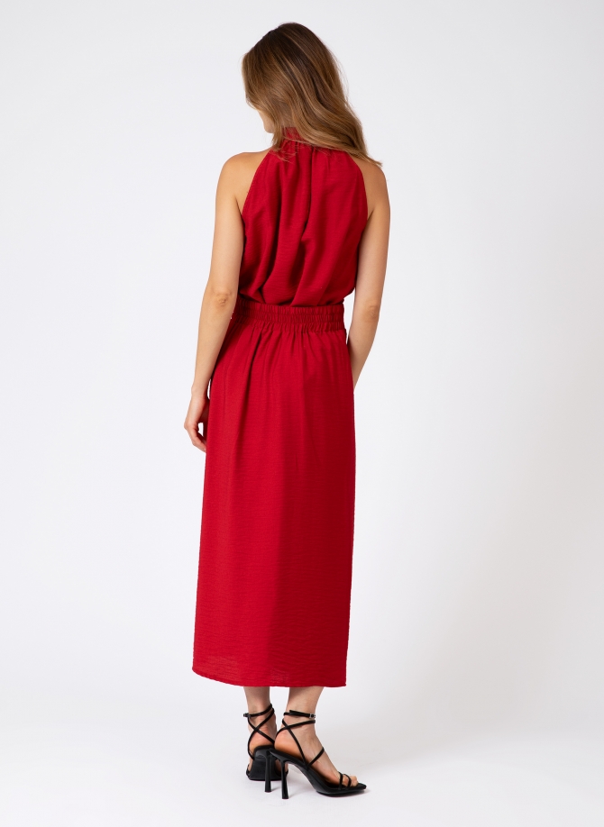 GINNIA long slit skirt in plain fabric  - 22