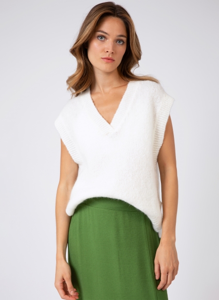LEATRICE sleeveless knit sweater  - 1