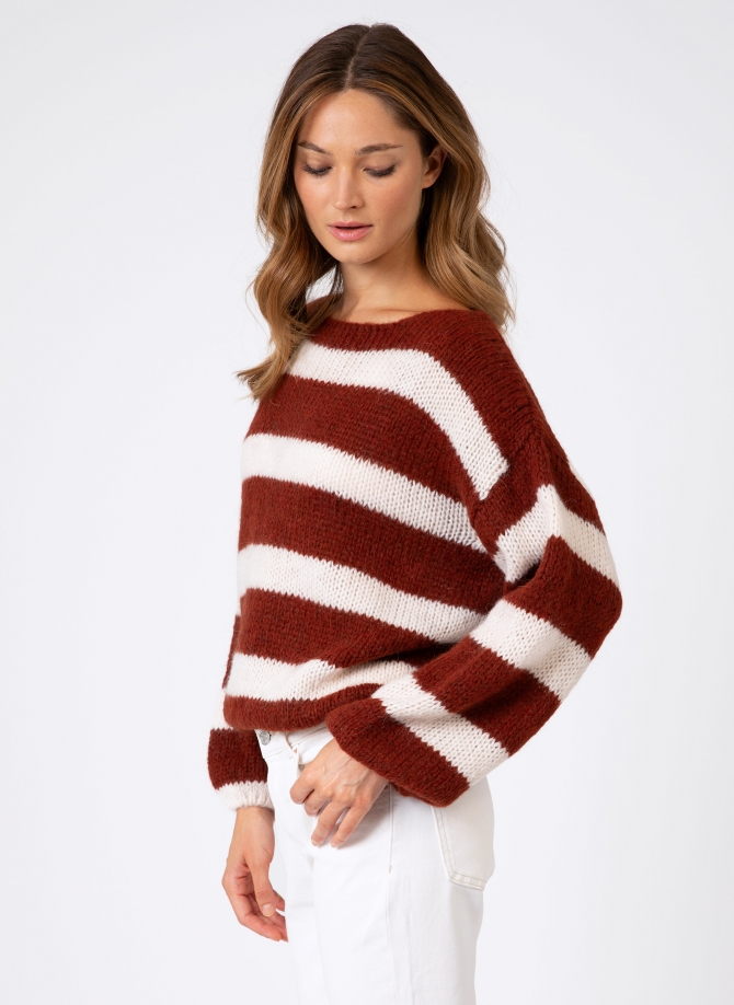 Loose-fitting striped knit sweater LABONITE  - 3