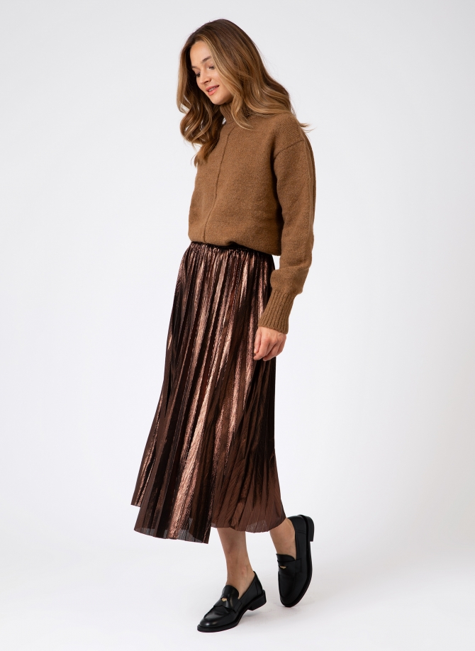 JUSTINA iridescent pleated long skirt  - 10